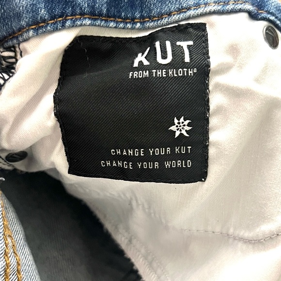 KUT from the Kloth “Meg” Fab Ab,High-Rise Jeans, Light Wash,wide,Raw Hem,Size 8L - Picture 8 of 10